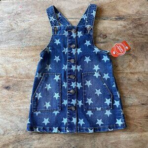 5/$20 NEW 2T Girls Denim Stars Jumper Dress